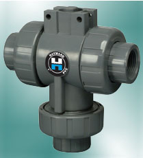 Three-Way, Ball Valve, Actuator Mounting, Hayward