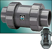 True Union, Plastic Ball Check Valves, Hayward