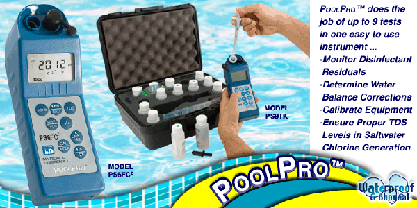 POOLPRO™, PS6FCE, PS9TK, water quality testing, Instrument, Myron L, Company