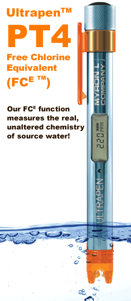 ULTRAPEN PT4, Free Chlorine Equivalent (FCE) & Temperature Pen