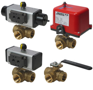 Brass,3-way,Standard,Port Ball Valve,31D Series,Assured Automation