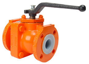 PFA,Teflon Lined,2-way,Full Port,Ball Valve,911 Series,Assured Automation