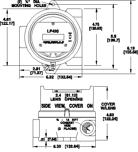 Explosion Proof,Field,Mount,Loop,Powered,Display,Model LP420,Wilkerson Instrument